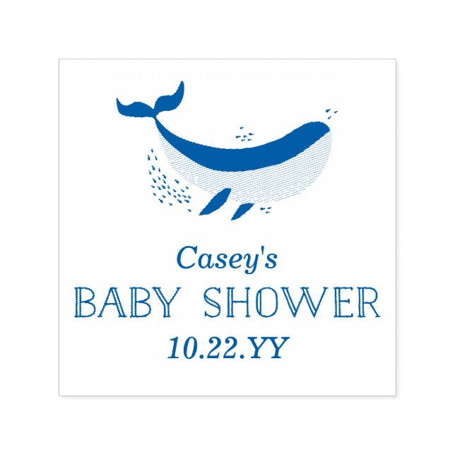 Tampon Auto-encreur Timbre Baby shower Marine Life (Design)