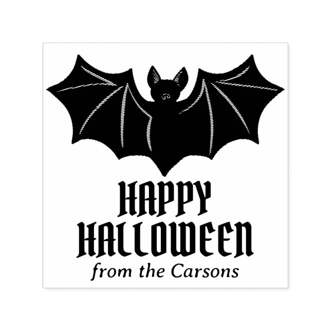 Tampon Auto-encreur Timbre cadeau Halloween personnalisé Happy Hallowe (Design)