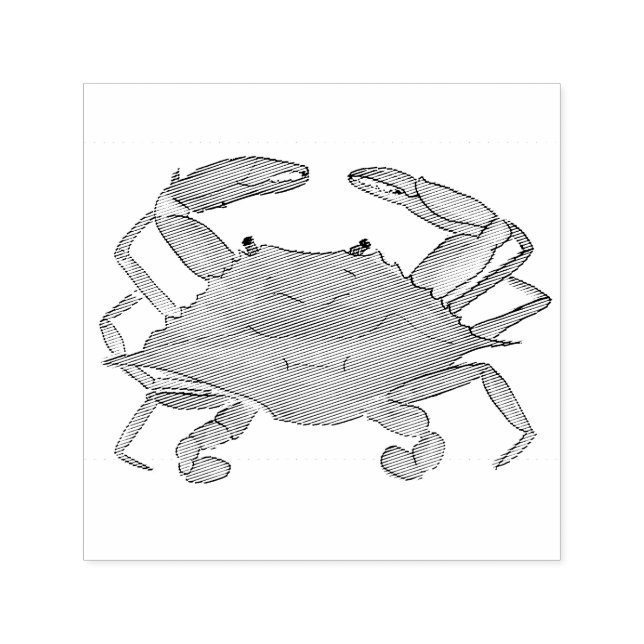 Tampon Auto-encreur Timbre crabe bleu (Design)