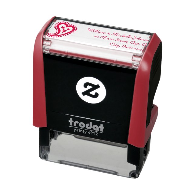 Tampon Auto-encreur Timbre d'adresse auto-alimentée des Coeurs de pais (Produit)