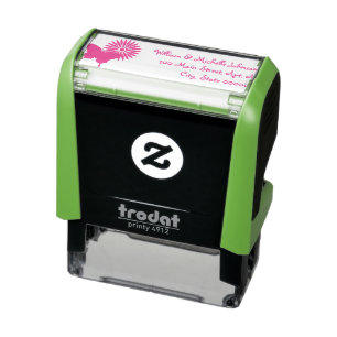 Tampon Auto-encreur Timbre d'adresse auto-alimentée des marguerites et