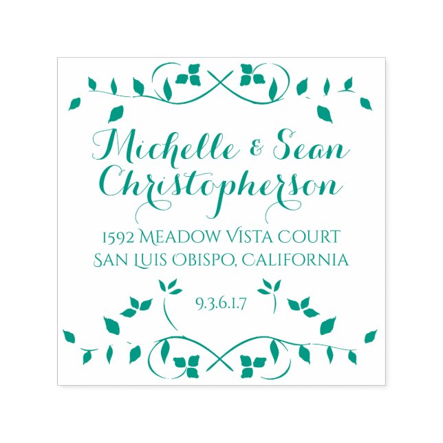 Tampon Auto-encreur Timbre d'adresse de retour automatique à la fronti (Design)