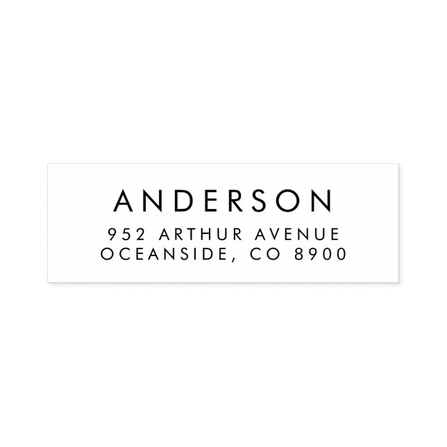 Tampon Auto-encreur Timbre d'adresse de retour automatique de typograp (Design)