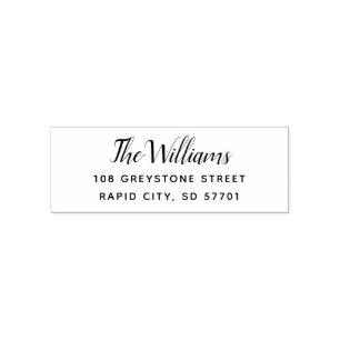 Tampon Auto-encreur Timbre d'adresse de retour de script moderne