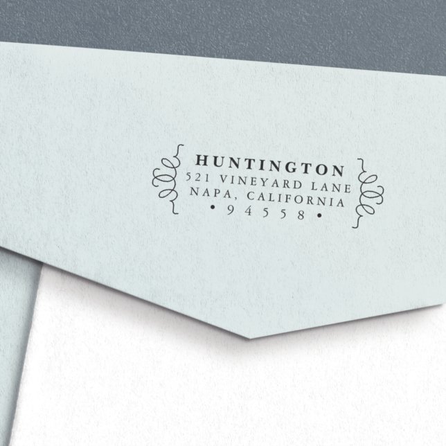 Tampon Auto-encreur Timbre d'adresse de retour des supports chic (Créateur téléchargé)