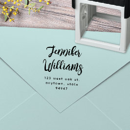 Tampon Auto-encreur Timbre d'adresse de retour du script de calligraph