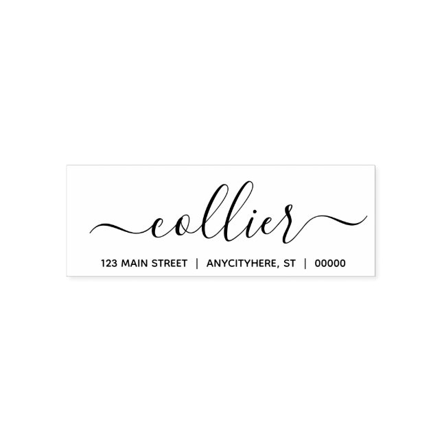 Tampon Auto-encreur Timbre d'adresse de retour manuscrite moderne (Design)