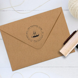 Tampon Auto-encreur Timbre d'adresse de retour personnalisée du bateau