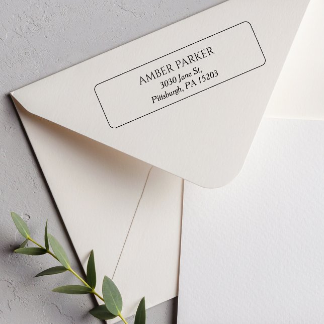 Tampon Auto-encreur Timbre d'adresse de retour simple (Créateur téléchargé)