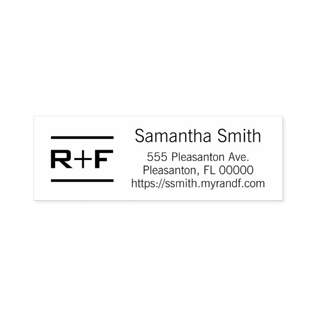 Tampon Auto-encreur Timbre d'adresses R+F personnalisées (Design)