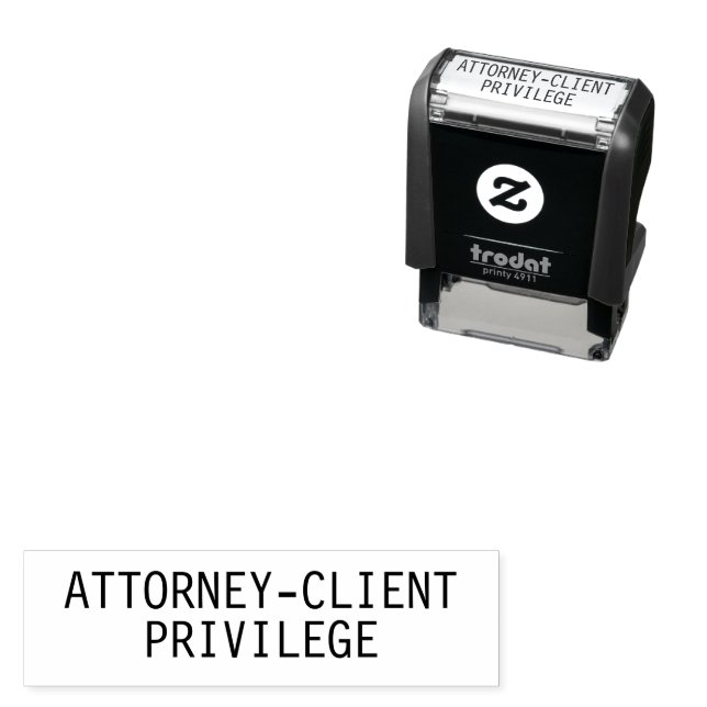 Tampon Auto-encreur Timbre d'auto-activation du privilège avocat-clien (En situation)