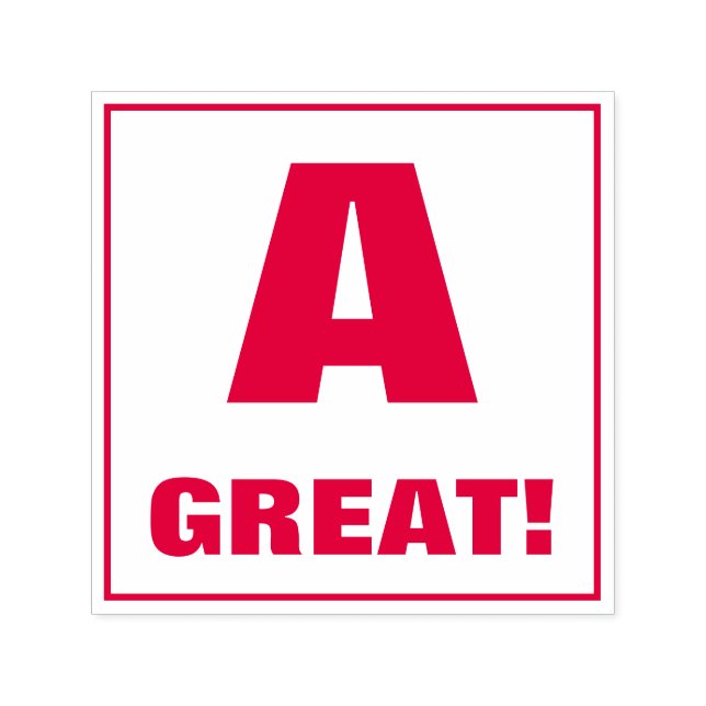 Tampon Auto-encreur Timbre de classement de l'enseignant : A, GRAND! (Design)