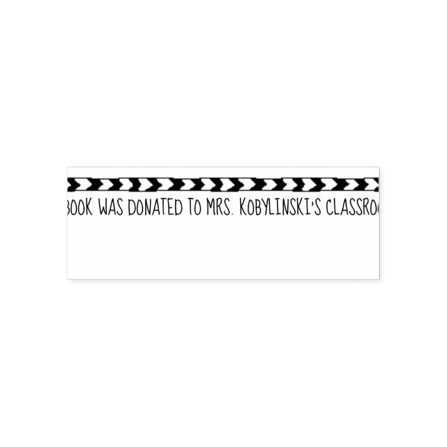 Tampon Auto-encreur Timbre de don de livre de classe (Design)