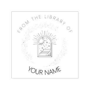 Tampon Auto-encreur Timbre de livre personnalisé pour bibliothèque bib