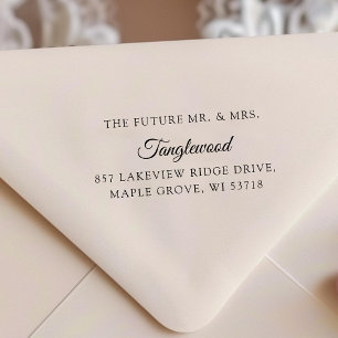 Tampon Auto-encreur Timbre de mariage - Étiquette d'adresse du futur M