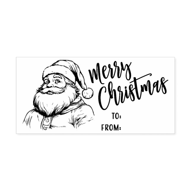 Tampon Auto-encreur Timbre de Noël du Père Noël (Design)