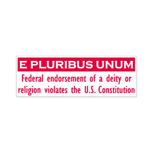 Tampon Auto-encreur Timbre d'E PLURIBUS UNUM - rouge/grand