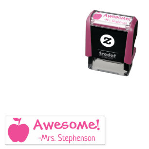 Tampon Auto-encreur Timbre de récompense Apple de l'enseignant personn