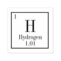 Timbre d'élément de tableau périodique- Hydrogène