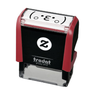 Tampon Auto-encreur Timbre d'encre d'emoji de BAISER