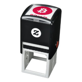 Tampon Auto-encreur Timbre d'encre du logo Bitcoin original