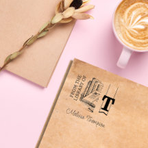 Timbre du livre autoalimenté Monogramme