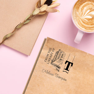 Tampon Auto-encreur Timbre du livre autoalimenté Monogramme