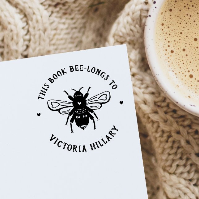 Tampon Auto-encreur Timbre du livre de tirs d'abeilles (Créateur téléchargé)