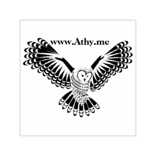 Tampon Auto-encreur Timbre en caoutchouc Athy Ireland Owl