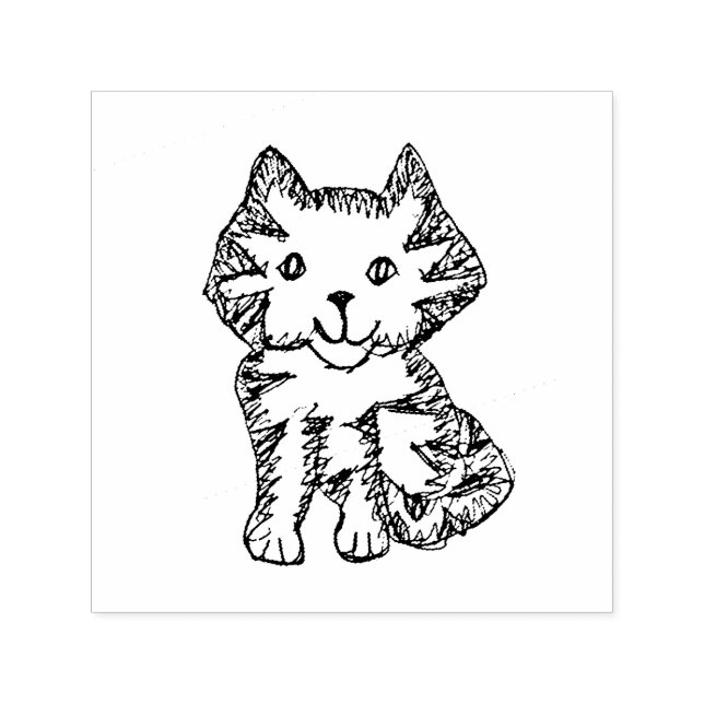 Tampon Auto-encreur Timbre en caoutchouc de chat (Design)