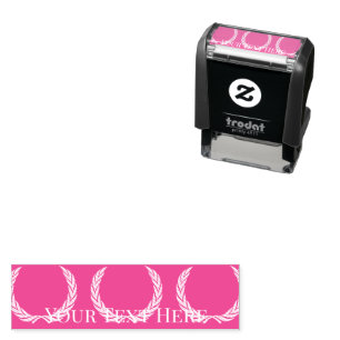Tampon Auto-encreur Timbre En Caoutchouc Fuchsia Personnalisé
