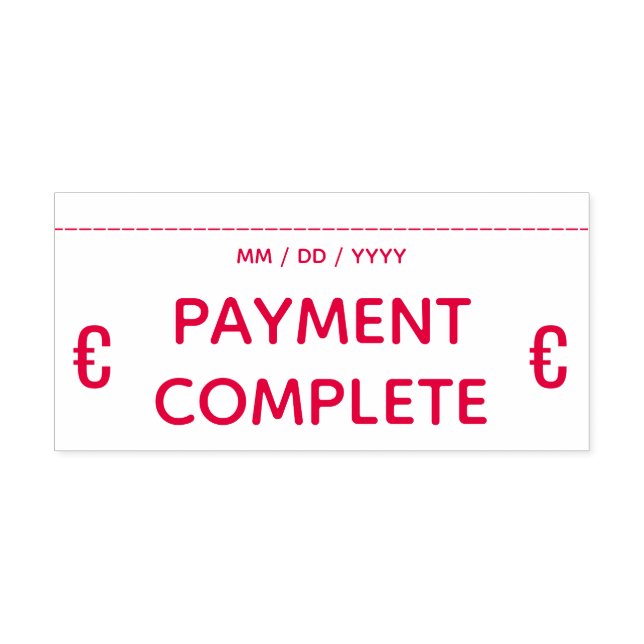 Tampon Auto-encreur Timbre en caoutchouc "Paiement achevé" (Design)