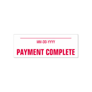 Tampon Auto-encreur Timbre en caoutchouc "PAIEMENT COMPLET" minimal