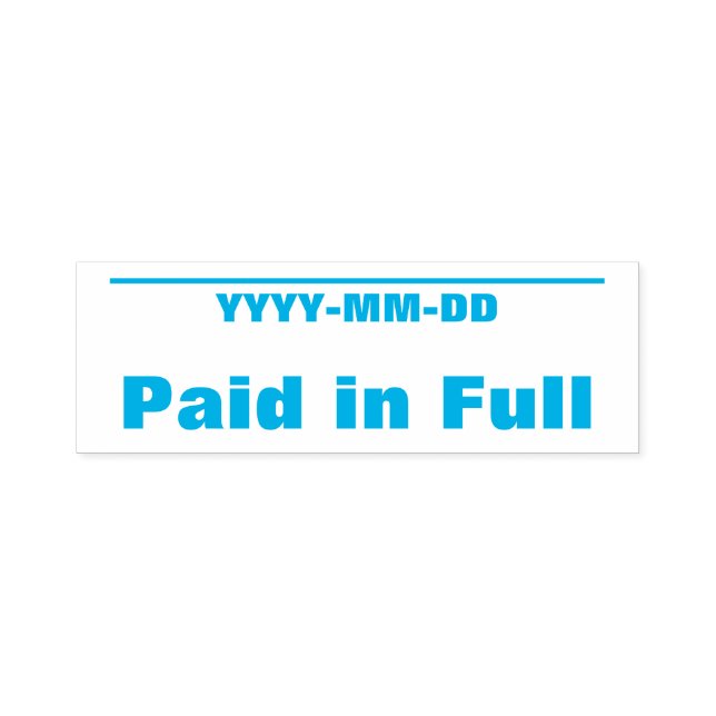 Tampon Auto-encreur Timbre en caoutchouc "payé en entier" (Design)