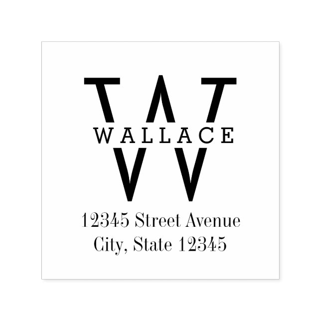 Tampon Auto-encreur Timbre en caoutchouc personnalisé initial élégant (Design)