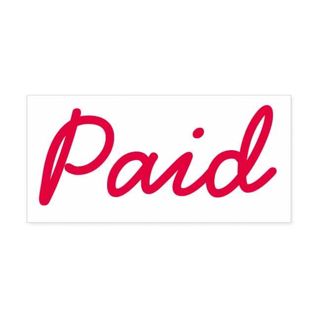 Tampon Auto-encreur Timbre en caoutchouc simple "payé" (Design)