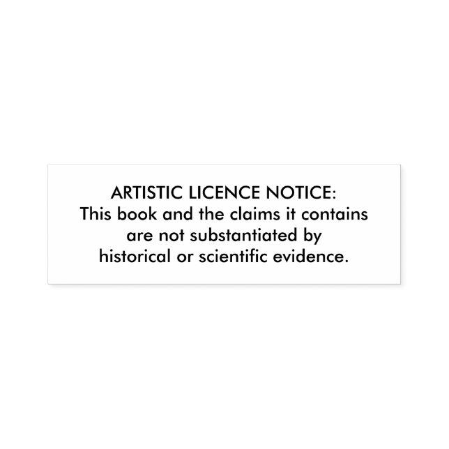 Tampon Auto-encreur Timbre "Licence Artistique" pour Bibles (Design)