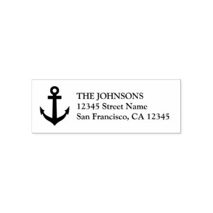 Tampon Auto-encreur Timbres d'adresse d'ancrage de bateau nautique