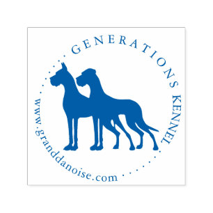 Tampon Auto-encreur Timbres Love Heart Great Dane
