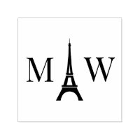 Tour Eiffel 2 Monogramme de mariage initial
