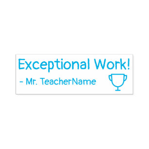 Tampon Auto-encreur "Travail exceptionnel !" Classement du tampon en c