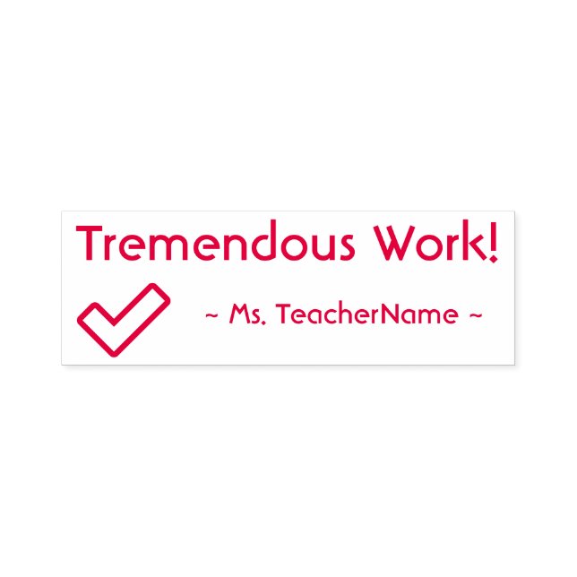 Tampon Auto-encreur "Travail formidable !" Félicitations Timbre en cao (Design)