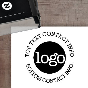 Tampon Auto-encreur Upload Business Logo with Contact Information