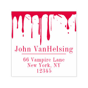Tampon Auto-encreur Vampire Driving Blood - Halloween Adresse de retou