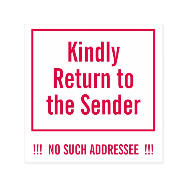Tampon Auto-encreur "Veuillez retourner à l'expéditeur" Timbre en caou (Design)