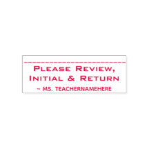 "Veuillez vérifier, initial et retour" et nom