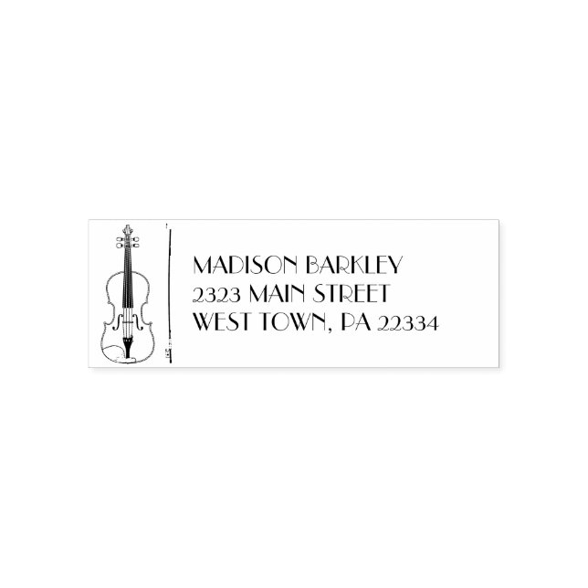 Tampon Auto-encreur Viola Violon Musique Enseignant Musicien (Design)
