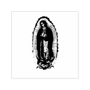 Tampon Auto-encreur Virgen de Guadalupe noir et blanc