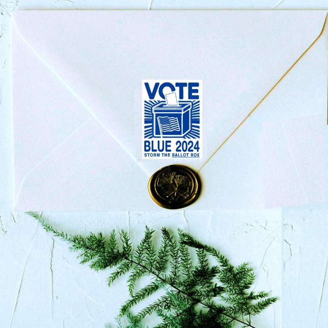 Tampon Auto-encreur Vote Bleu 2024 Bulletin de vote Élection président (Créateur téléchargé)