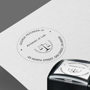 Tampon Auto-encreur Votre logo bureau   Échelle de justice des avocats